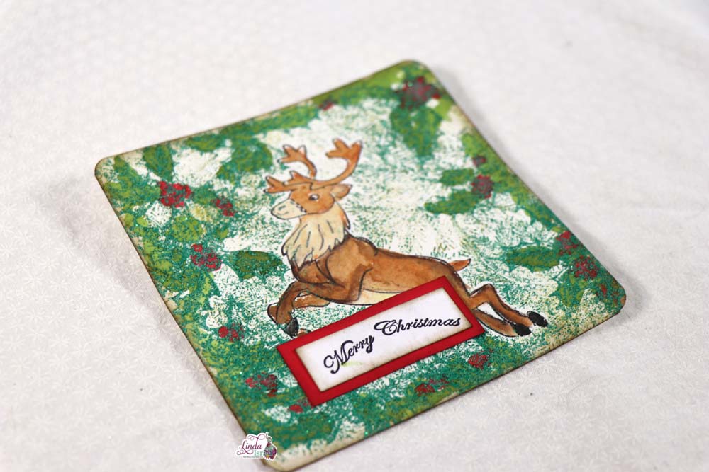 Stamped Reindeer Journal Card Tutorial