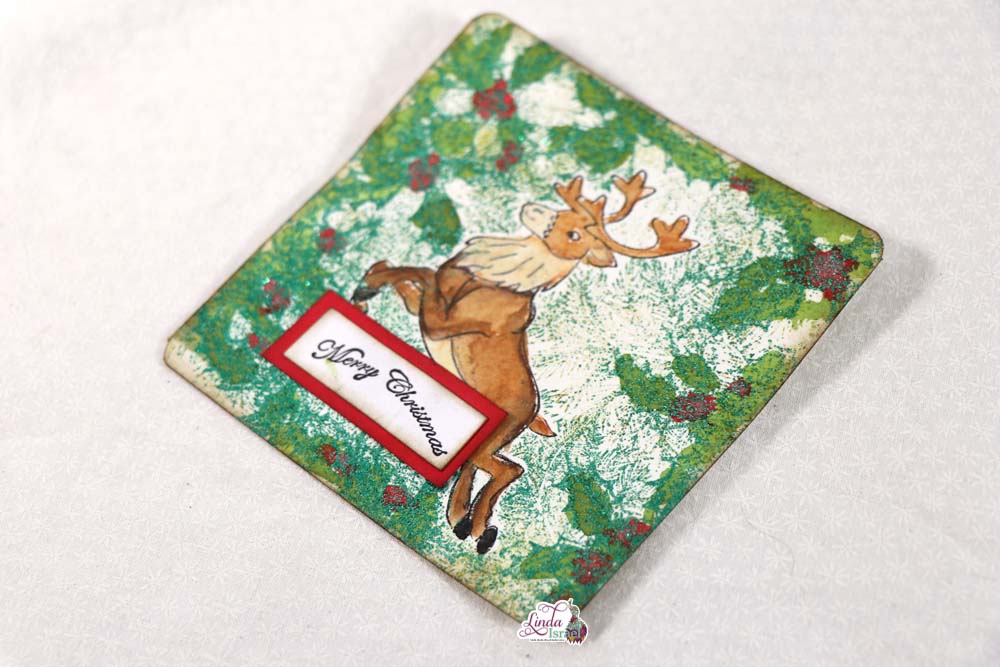 Stamped Reindeer Journal Card Tutorial