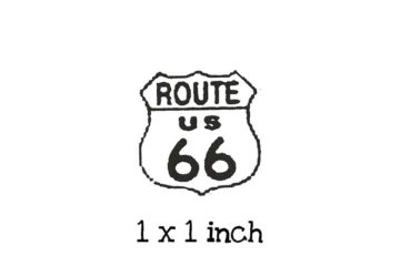 TP320B Route 66 Rubber Stamp