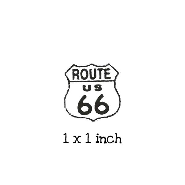 TP320B Route 66 Rubber Stamp