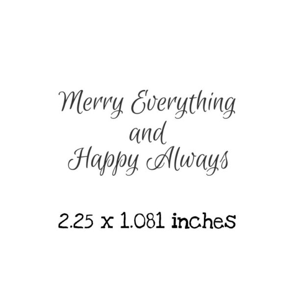 CM0110C Merry Everything Rubber Stamp