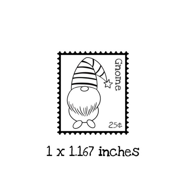PS115B Gnome Postage Rubber Stamp