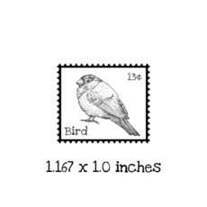 PS116B Bird Postage Rubber Stamp