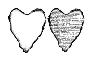 CHF112F Torn Heart Duo Rubber Stamps