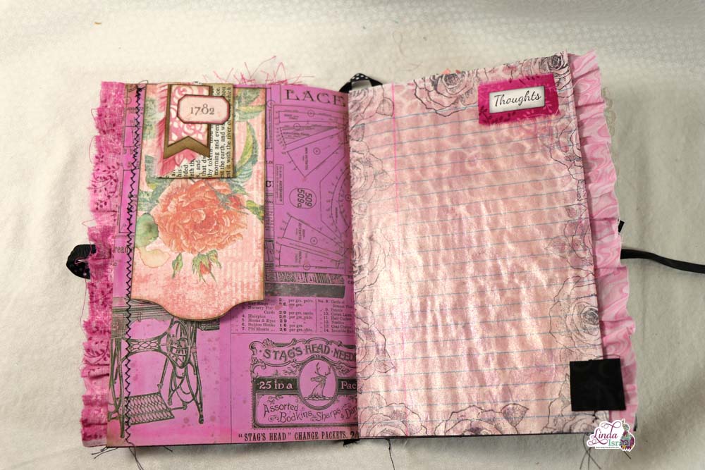 Live Creating a Pink and Black Junk Journal