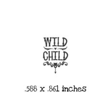 WD102B Wild Child SM Rubber Stamp