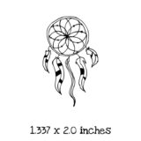 WD104C Small Dream Catcher Rubber Stamp
