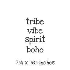 WD106D Tribe Words QT Rubber Stamps