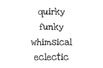 WD107D Quirky Words QT Rubber Stamps