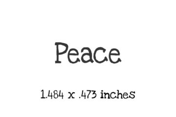 WD113B Peace Rubber Stamp
