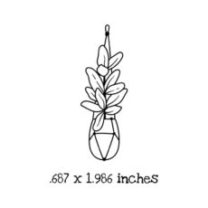 WD122C Hanging Plant 2 Rubber Stamp