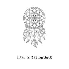 WD126D Large Dream Catcher Rubber Stamp