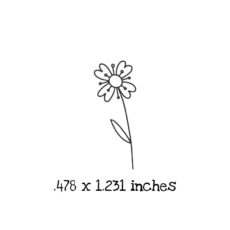 WD127B Tiny Heart Flower Rubber Stamp