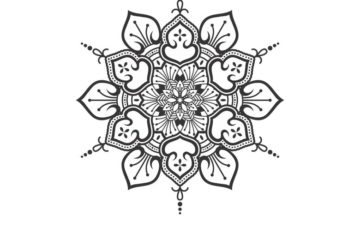 WD202E Henna Mandala Rubber Stamp