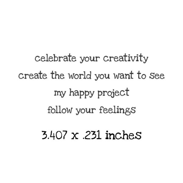 WH143E Celebrate Your Creativity QT Rubber Stamps
