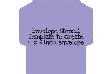 Envelope Stencil Template 4 x 6