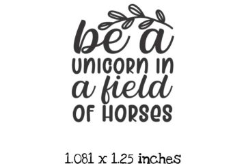 UN104A Be a Unicorn Rubber Stamp