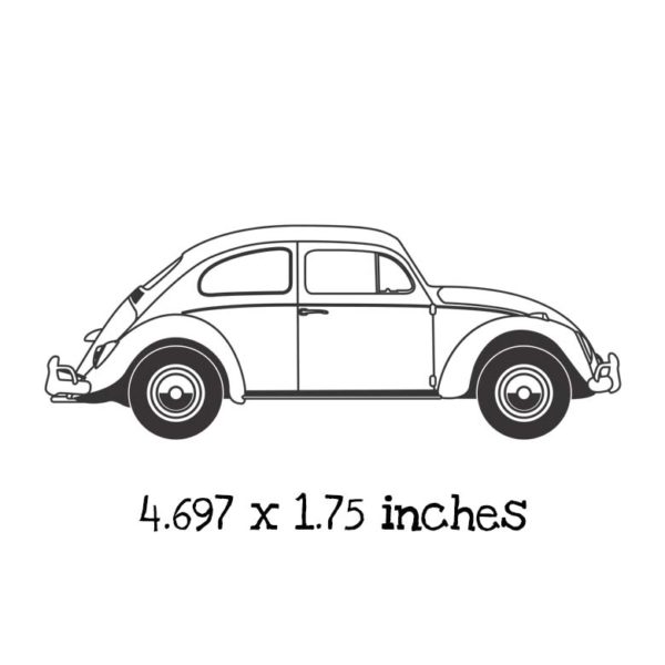 CA501F Classic VW Beetle Rubber Stamp