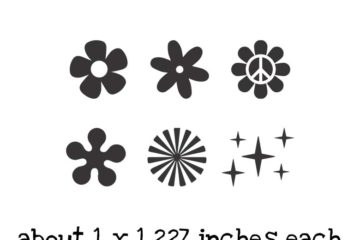 FD125F Groovy Flower Set Rubber Stamps