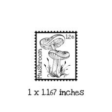 PS119B Mushroom Postage Rubber Stamp