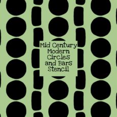 Mid Century Modern Circles and Bars Stencil