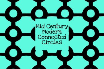 Mid Century Modern Connected Circles Stencil