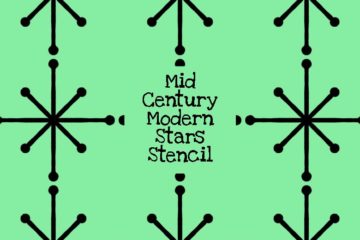 Mid Century Modern Stars Stencil