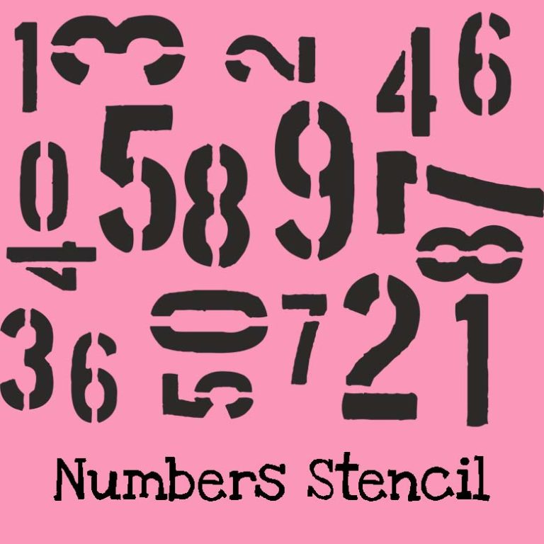 Numbers Stencil