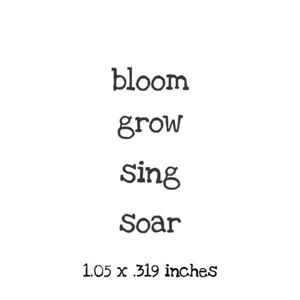WH150D Bloom Grow QT Rubber Stamps