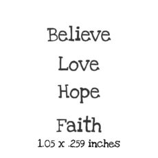WH154D Believe - Faith QT Rubber Stamps