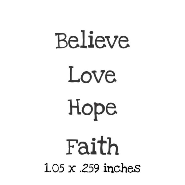 WH154D Believe - Faith QT Rubber Stamps