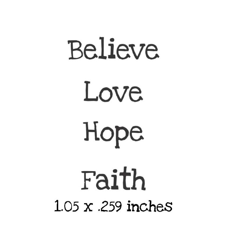 WH154D Believe Faith QT Rubber Stamps