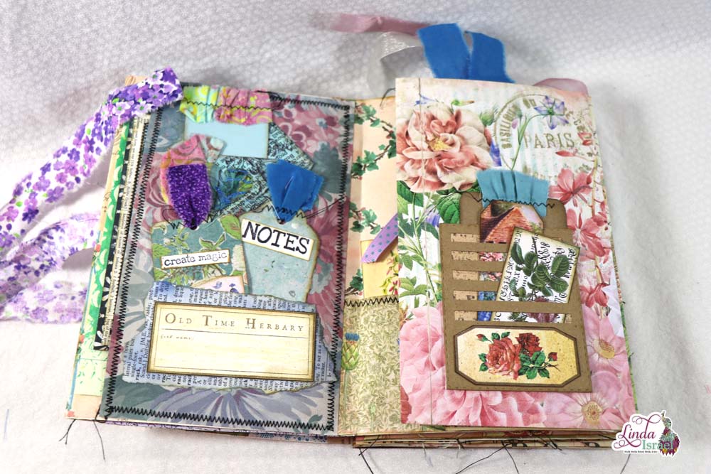 HoneyComb and Summer Flowers Junk Journal Page Tutorial