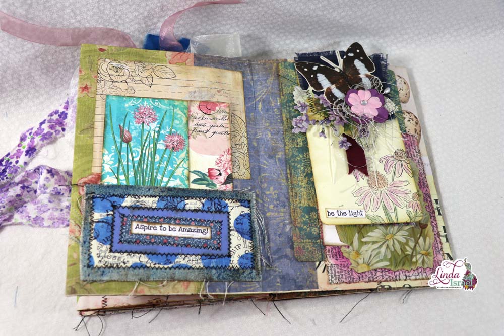 HoneyComb and Summer Flowers Junk Journal Page Tutorial