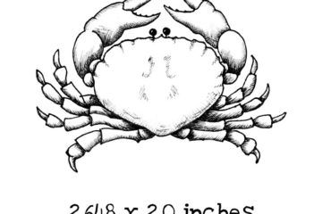 US109E Crab Rubber Stamp