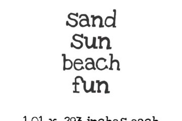 US115D Sand Fun QT Rubber Stamps