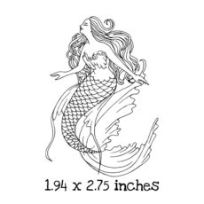 US201E Mermaid 1 Rubber Stamp