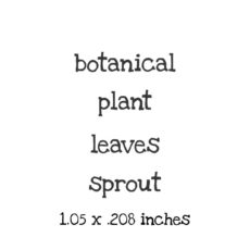 WH159D Botanical QT Rubber Stamps