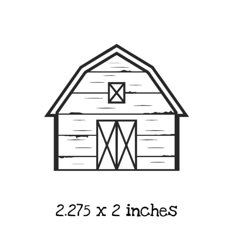 HR207C Barn Rubber Stamp