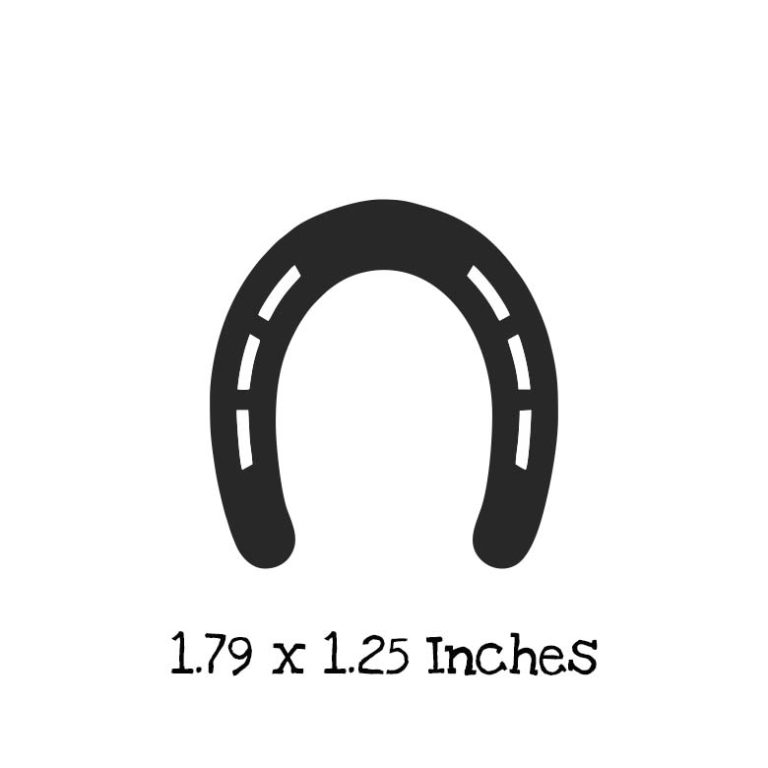 HR210B Horseshoe Rubber Stamp