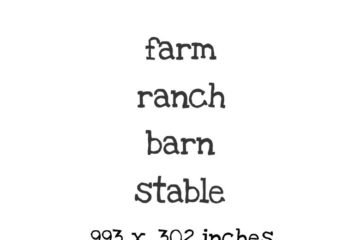 HR215D Farm Stable QT Rubber Stamp