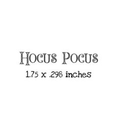 HA147B Hocus Pocus Rubber Stamp