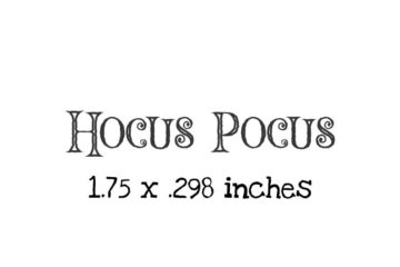 HA147B Hocus Pocus Rubber Stamp