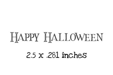 HA149B Happy Halloween 2 Rubber Stamp
