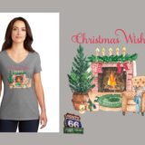 Christmas Wishes with Fireplace T-Shirt