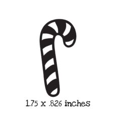 CM0117C Bold Candy Cane Rubber Stamp