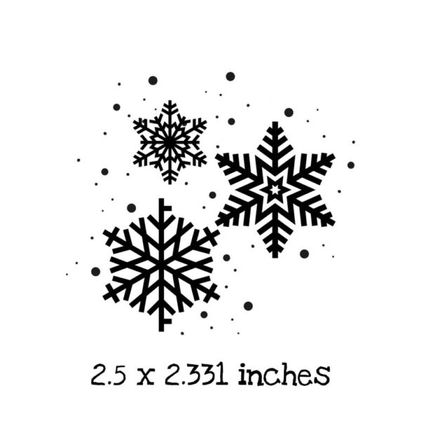 CM0125D Snowflake Cluster Rubber Stamp