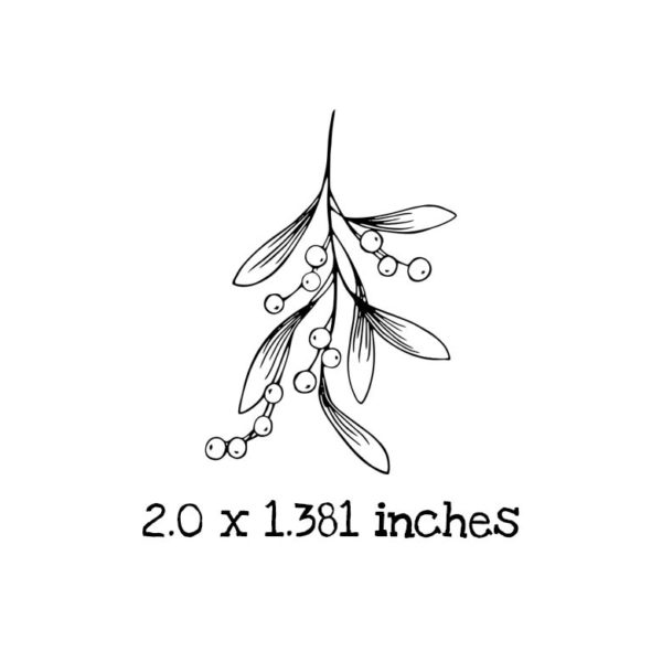 CM0128C Mistletoe Rubber Stamp