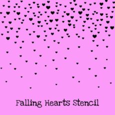 Falling Hearts Stencil