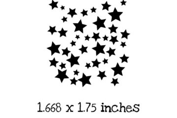 SP105D Confetti Stars Rubber Stamp